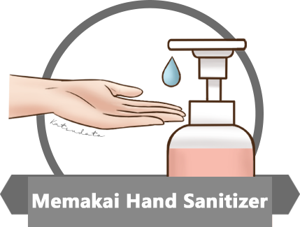 Memakai Hand Sanitizer